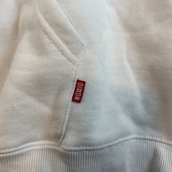Dixxon Mens Sz L Red Box Crest Pullover Hoodie Sweatshirt White - Picture 3 of 13